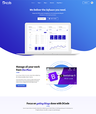 CRM Software Website Template